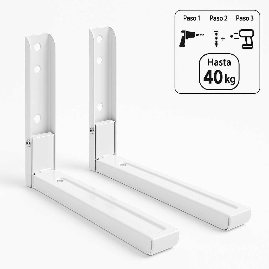 Soporte Para Microondas De Pared Soporta 40kg Los Gurises
