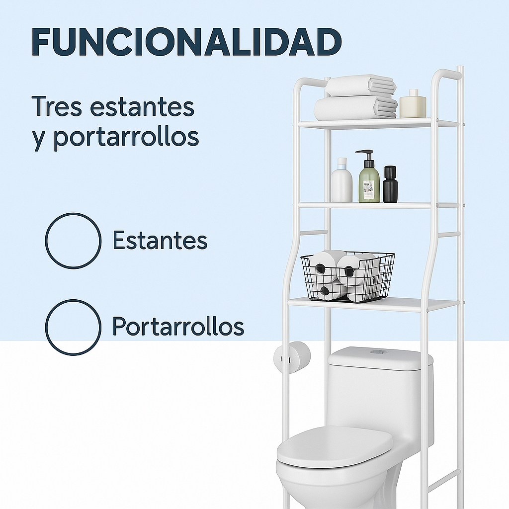 Organizador de Baño Sobre Inodoro