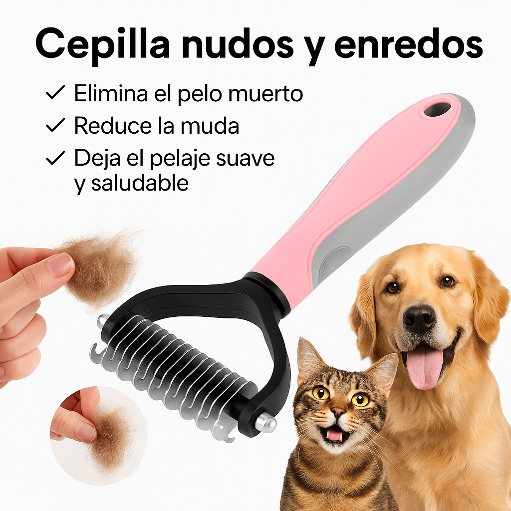 Peine Corta Nudos Deslanado de Mascotas