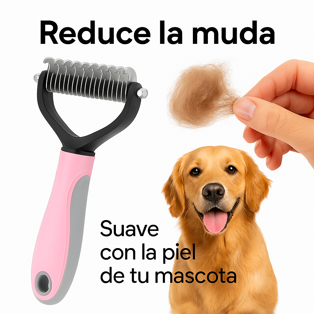 Peine Corta Nudos Deslanado de Mascotas