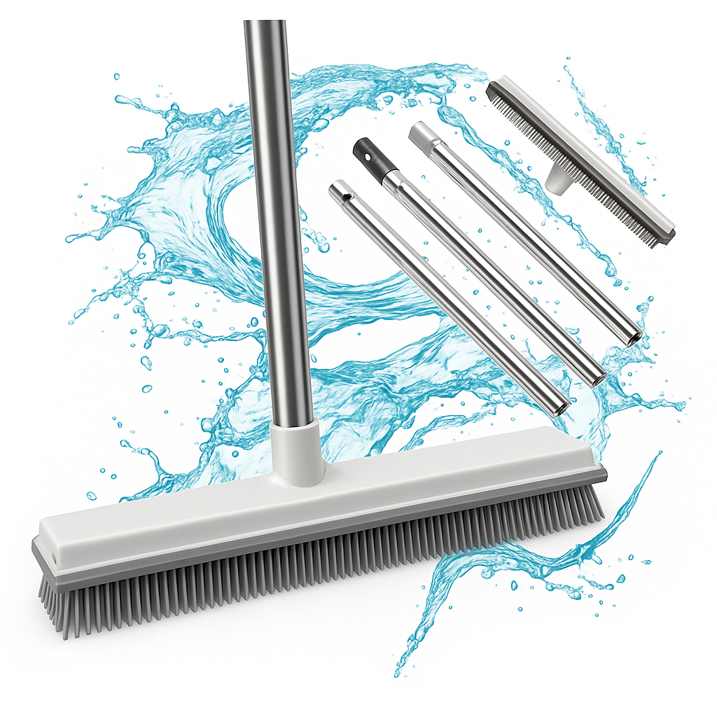 Escoba De Goma Con Lampazo Ideal para Pelos